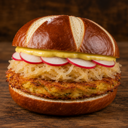 Veggieburger Oktoberfest-Style